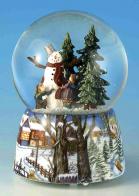 Boules à neige musicales de Noël disponibles sur commande (nous contacter) Boule à neige musicale de noël : boule à neige musicale bonhomme de neige
