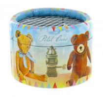 Boîtes à musique à manivelle rondes en carton Boîte à musique à manivelle ronde en carton : boîte à musique à manivelle avec ours