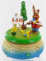 Boîtes à musique avec animaux Boîte à musique animée pour la petite enfance : boîte à musique avec lapin de Pâques