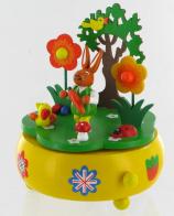 Boîtes à musique avec animaux Boîte à musique animée pour la petite enfance : boîte à musique avec lapin de Pâques
