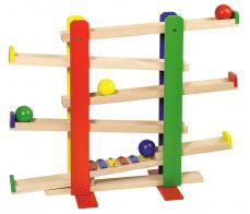 Jouets en bois avec mouvements Jouet en bois avec mouvements : toboggan des boules avec xylophone