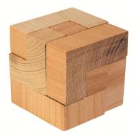 Casse-têtes en bois Objet de curiosité : casse-tête en bois en forme de cube - Le cube magique