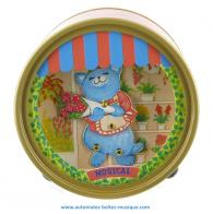 Boîtes à musique avec animaux Boîte à musique animée avec personnage sautillant : boîte à musique avec chat fleuriste
