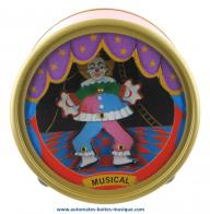 Boîtes à musique avec personnages Boîte à musique animée avec personnage tournant  : boîte à musique avec clown musicien