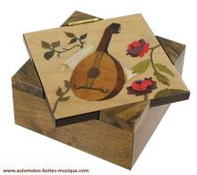 Boîtes à musique traditionnelles fabriquées en France Boîte à musique traditionnelle en bois massif avec mécanisme musical de 18 lames