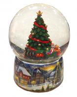 Boules à neige musicales de Noël disponibles sur commande (nous contacter) Boule à neige musicale de Noël : boule à neige musicale avec sapin de Noël et train