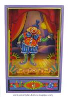 Boîtes à musique avec personnages Boîte à musique animée en bois avec clown : boîte à musique avec tiroir et clown sautillant