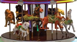 Grands carrousels musicaux miniatures Carrousel musical miniature Mr Christmas : carrousel musical Mr Christmas "World's fair 1939"