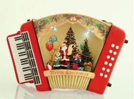 Automates Automate musical de Noël : automate musical "Accordéon avec Père Noël et enfants"