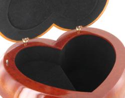 Boîtes à bijoux musicales pour photo ou carte postale Boîte à bijoux musicale en résine façon bois : boîte à bijoux pour photo en forme de coeur