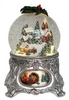 Boules à neige musicales de Noël disponibles sur commande (nous contacter) Boule à neige musicale de Noël haut de gamme : boule à neige avec lumières et neige automatique (thème du village enneigé)