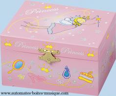 Boîtes à bijoux musicales avec princesse Boîte à bijoux musicale Trousselier : boîte Trousselier avec Princesse