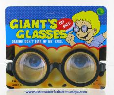 Accessoires de déguisement Lunettes de déguisement : lunettes aux verres grossissant vos yeux donnant l'impression d'avoir des yeux énormes