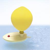 Objets de curiosité divers Jouet mécanique fonctionnant avec la pression de l'air : bateau ballon en bois avec 3 ballons de baudruche