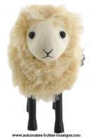 Petits automates mécaniques Automate mouton mécanique marcheur de taille moyenne : automate mouton en peluche avec remontoir