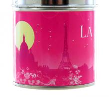 Bo&icirc;tes &agrave; musique &agrave; remontoir "Tinkle Tonk" Bo&icirc;te &agrave; musique "Tinkle Tonk" en m&eacute;tal avec grand remontoir et image - La vie en rose (Louiguy / Edith Piaf)