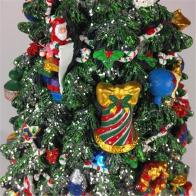 Boîtes à musique sapins de Noël Boîte à musique animée de Noël : boîte à musique en forme de sapin de Noël éclairé par des LED