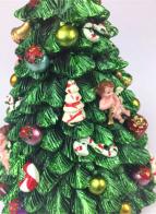 Boîtes à musique sapins de Noël Boîte à musique animée en forme de sapin de Noël : sapin avec anges et chérubins