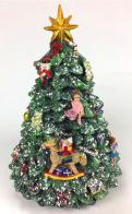 Boîtes à musique sapins de Noël Boîte à musique animée en forme de sapin de Noël : boîte à musique avec sapin sur le thème du ballet Casse-noisette