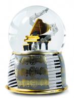 Boules à neige musicales classiques (en stock) Boule à neige musicale animée avec globe en verre: boule à neige musicale scintillante avec piano à queue