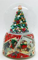 Boules à neige musicales de Noël disponibles sur commande (nous contacter) Boule à neige musicale de Noël : boule à neige musicale en verre avec sapin de Noël décoré