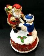 Boîtes à musique animées de Noël Boîte à musique animée de Noël avec Père Noël : boîte à musique avec Père Noël et enfant