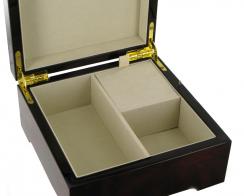 Boîtes à bijoux musicales avec photo Boîte à bijoux musicale en bois avec photo imprimée: boîte à bijoux musicale "Femme à l'éventail" par Klimt