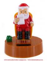 Figurines solaires - Personnages de Noël solaires Figurine solaire - Figurine personnage de Noël solaire - Père Noël sur son rocking-chair