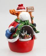 Boîtes à musique animées de Noël Boîte à musique animée de Noël en forme de personnage de Noël (élan)