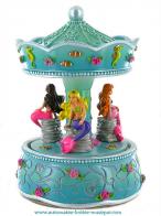 Carrousels musicaux miniatures en résine Carrousel musical miniature en résine: carrousel musical avec 3 sirènes