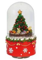 Boules à neige musicales de Noël disponibles sur commande (nous contacter) Boule à neige musicale de Noël: boule à neige avec sapin de Noël décoré