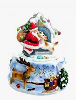 Boules à neige musicales de Noël disponibles sur commande (nous contacter) Boule à neige musicale de Noël: boule à neige avec Père Noël et chien