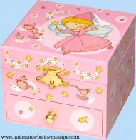 Boîtes à bijoux musicales avec princesse Boîte à bijoux musicale Trousselier : boîte Trousselier avec petite princesse