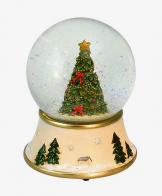 Boules à neige musicales de Noël disponibles sur commande (nous contacter) Boule à neige musicale de Noël en polystone: boule à neige avec sapin de Noël décoré