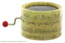 Boîte ronde en carton pour mécanisme musical à manivelle afin de créer votre propre boîte à musique