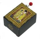 Boîte à musique à manivelle de 18 notes dans une boîte en carton - Le baiser (Gustav Klimt) - Le beau Danube bleu