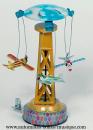 Jouet mécanique en métal de collection : jouet mécanique manège avions