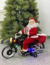 Automate musical de Noël Mr Christmas: Père Noël automate avec cadeau sur une moto