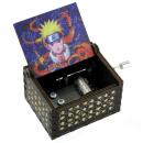 Boîte à musique à manivelle en bois sculpté et gravé - Naruto - Sadness and sorrow