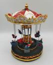 Carrousel / manège musical miniature en résine avec sièges volants et mélodies électroniques de Noël