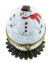 Oeuf musical de style Fabergé fabriqué en France: oeuf musical en porcelaine avec Père Noël