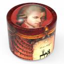 Boîte à musique "Brilly" en carton illustré avec demi-globe en verre - Petite musique de nuit (W. A. Mozart).