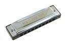Instrument de musique pour enfant: harmonica de 10 notes en métal et résine présenté dans un étui
