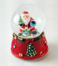 Boule à neige musicale de Noël avec globe en verre, neige et Père Noël - Mon beau sapin