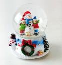 Petite boule à neige musicale de Noël avec globe en verre, neige et bonhomme de neige - Winter wonderland