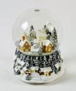 Boule à neige musicale de Noël avec globe en verre, neige et village enneigé - Winter wonderland