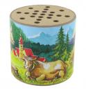 Grande boîte à meuh ou boîte à vache en bois pour entendre le beuglement puissant et mécanique d'une vache