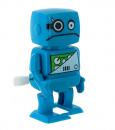 Petit robot automate marcheur en plastique de couleur bleue - Robot marcheur et bougeant les bras