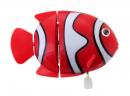 Petit automate ou jouet mécanique en résine à remontoir - Poisson clown.