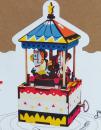 Bo&icirc;te &agrave; musique anim&eacute;e en bois &agrave; construire soi-m&ecirc;me - Carrousel - The entertainer (Scott Joplin)